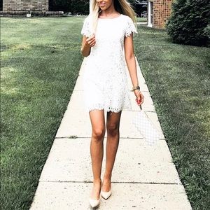 Zara White/Cream Lace Dress